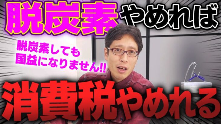 脱炭素やめたら消費税を止められる！？日本人の利益にならないものに税金使っていいの！？