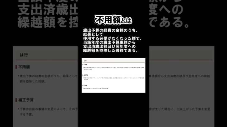 財務省:不要額というお金#減税 #税金下げろ規制をなくせ