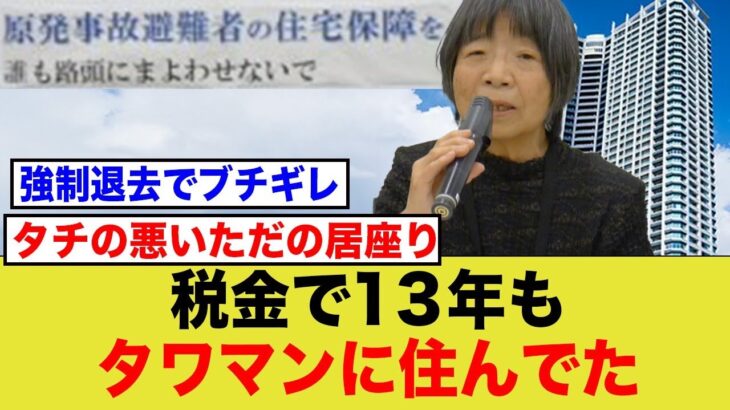 例の被害者、税金で13年間もタワマン生活をしていたことが判明