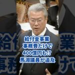 給付金事業の事務費だけで400億円? 馬淵議員が追及 #馬淵澄夫 #給付金 #税金の使い道