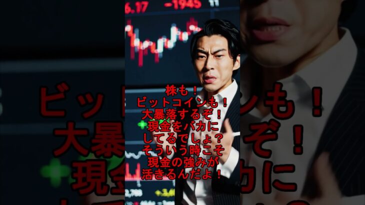 株もビットコインも大暴落で追証＆税金で大パニック！現金をバカにするな！今年は現金が最強資産！ #shorts #暴落 #ビットコイン #株式投資 #資産防衛 #現金