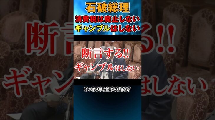 消費税は絶対に廃止しない発言が大炎上 #消費税廃止 #石破茂 #自民党 #高井崇志 #れいわ新選組 #政治