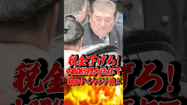 【石破茂】税金下げろ！内閣総理大臣杯で観客から前代未聞のヤジを飛ばされる