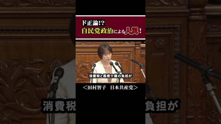 ド正論!日本政治の闇！私たちの税金どこにいったの?なんぜ益々貧しくなってる？自民党政治による人災！？田村智子日本共産党