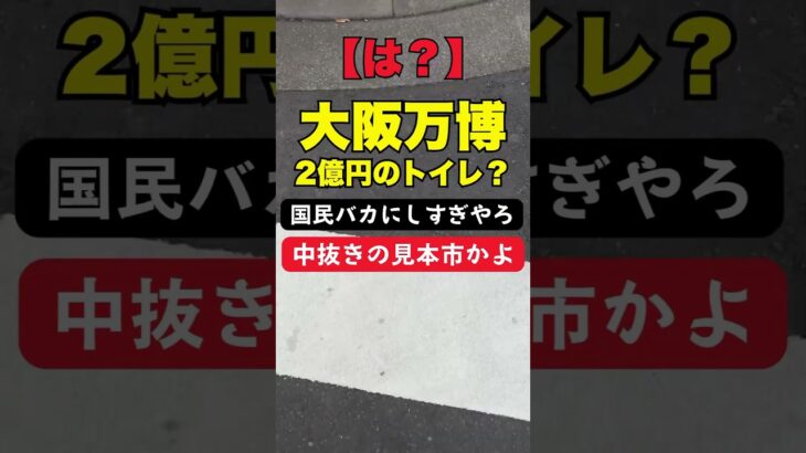 【は？】これが2億円のトイレ？大阪万博、税金の使い方がひどすぎる #万博 #税金の無駄遣い #大阪万博 #2億円トイレ #炎上