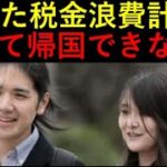 「税金浪費計画」バレちゃったので、国民が怖くて帰国できない！！弟の「成年式」からもトンズラするの？