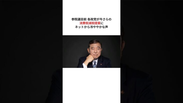 「参院選目前 各政党が“今さら”の消費税減税提案にネットから冷ややかな声」