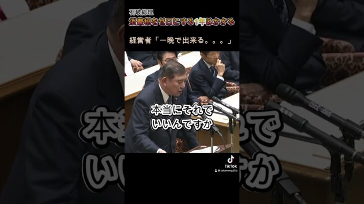 【消費税】消費税をゼロにするのは1年もかかる？ #政治 #自民党 #石破総理 #総理 #減税 #消費税