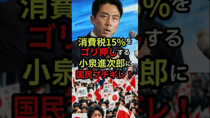 「ふざけるな！」小泉進次郎の消費税15%発言に全国が激震！