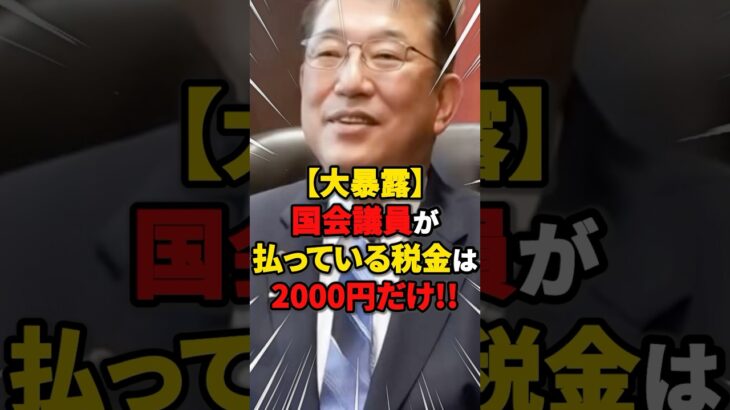 【大暴露】国会議員が払っている税金は2000円だけ!! #雑学 #ニュース #税金