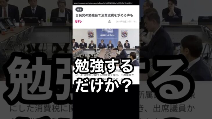 自民党が消費税の勉強会?! #自民党 #所得税 #消費税 #消費税をやめてくれ #消費税減税 #増税 #減税 #減税あるのみ #参院選 #参院選2025 #石破茂