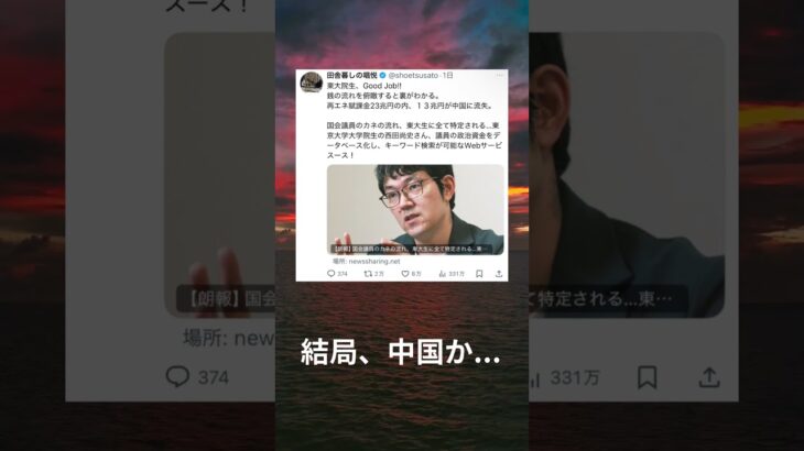 【闇を暴く】国会議員のカネの流れを徹底解剖！東大生が作ったヤバすぎるWebサービス #twitter  #shorts  #中国 #税金