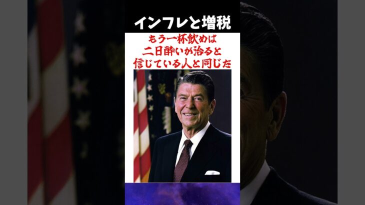 【レーガン大統領】その通り！！ #shorts #税金 #減税  #消費税 #名言 #レーガン大統領 #アメリカ #インフレ対策 #インフレ