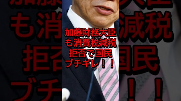 自民党・加藤財務大臣も消費税減税を拒否で国民ブチギレ #自民党 #石破茂 #shorts