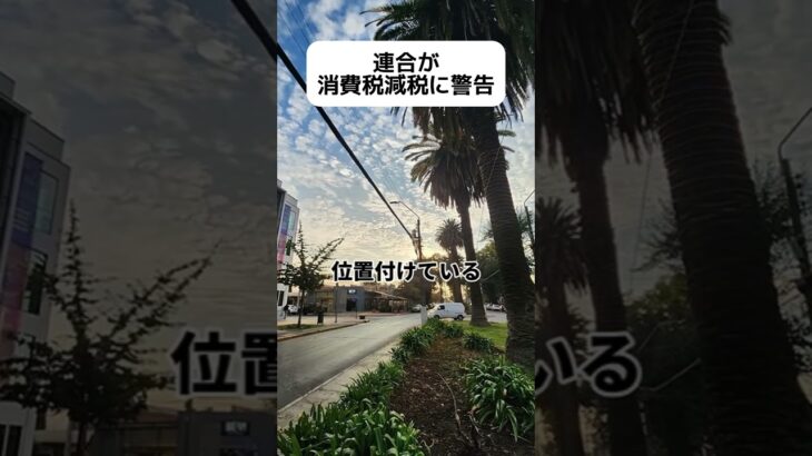 連合が消費税減税に警告 #shorts