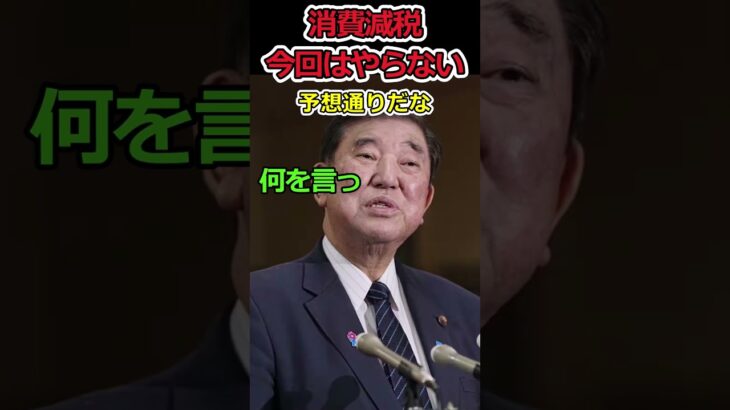 消費減税をあきらめた自民党⇒結局減税は嫌がる政治家だった #shorts #自民党 #消費税 #減税 #石破茂 #増税 #選挙 #trending  #news #youtubeshorts