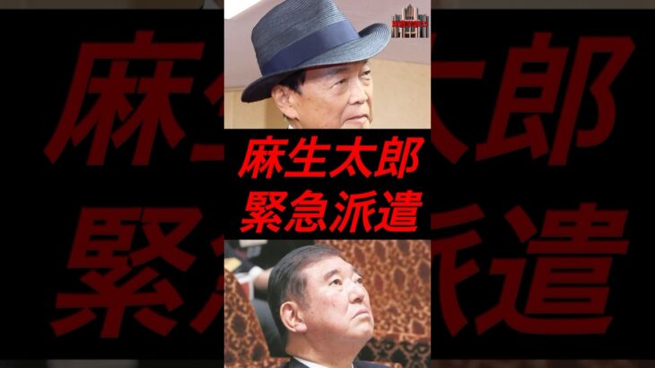麻生太郎、緊急派遣　#税金 #政治 #自民党 #石破 #麻生太郎