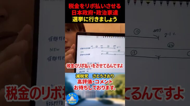 【さとうさおり】国は国民に税金をリボ払いさせている！#さとうさおり #減税等 #選挙