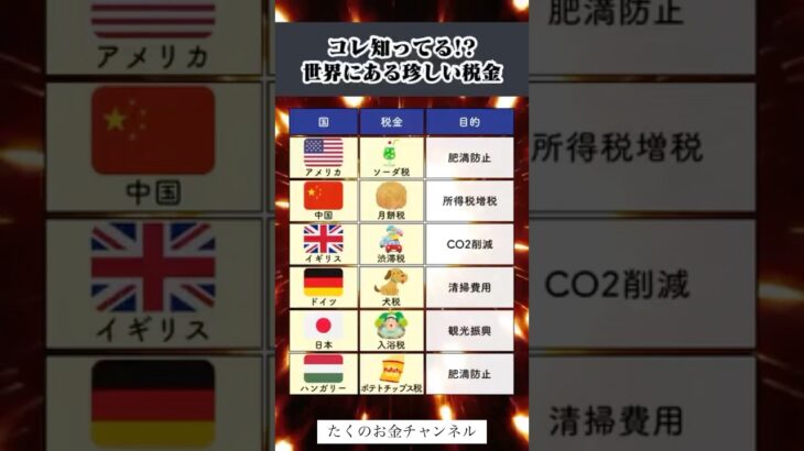 これ知ってる？世界にある珍しい税金#投資#転職#貯金
