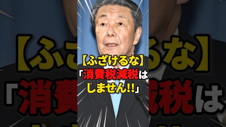 【ふざけるな】「消費税減税はしません!!」 #雑学 #ニュース #自民党 #税金
