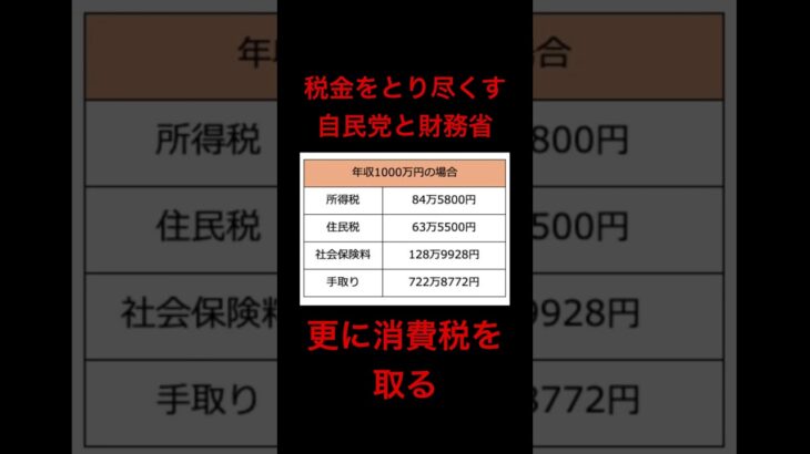 税金をとり尽くす自民党と財務省 #日本