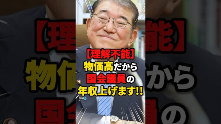 【理解不能】物価高だから国会議員の年収上がります!! #雑学 #ニュース #自民党 #税金