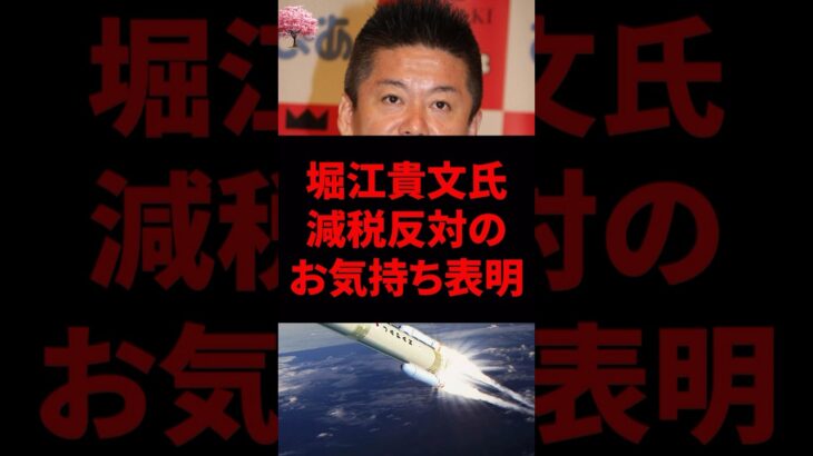 堀江貴文氏、消費税減税反対のお気持ち表明　#消費税 #財務省