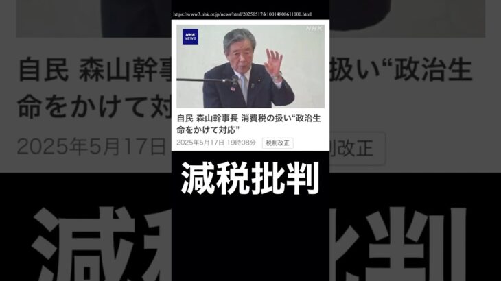 政治生命かけて減税批判？ #自民党 #減税 #消費税 #消費税をやめてくれ #消費税減税 #消費税廃止にして日本経済再生 #社会保険料