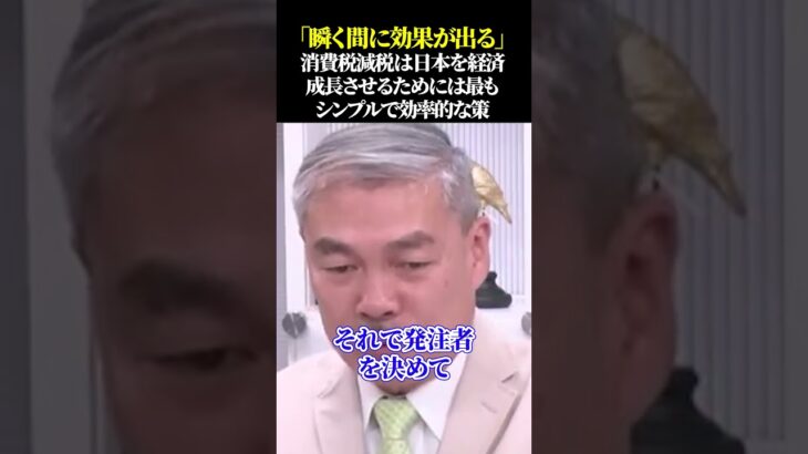 「瞬く間に効果が出る」消費税減税は日本を経済成長させるためには最もシンプルで効率的な策 #消費税減税 #減税 #藤井聡 #増税 #財務省 #ザイム真理教 #宮沢洋一 #自民党 #財務省解体