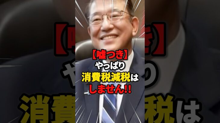 【嘘つき】やっぱり消費税減税はしません!! #雑学 #ニュース #石破茂 #自民党