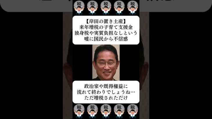 【岸田の置き土産】来年増税の子育て支援金、独身税や実質負担なしという嘘に国民から不信感…に対する世間の反応