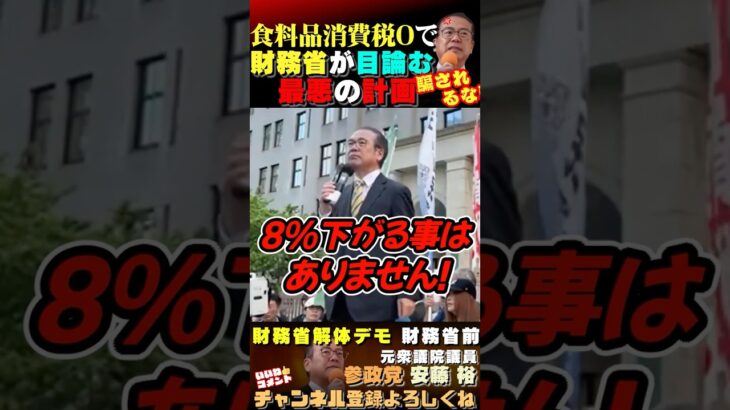 【財務省が企む最悪の計画】食料品消費税ゼロ #参政党