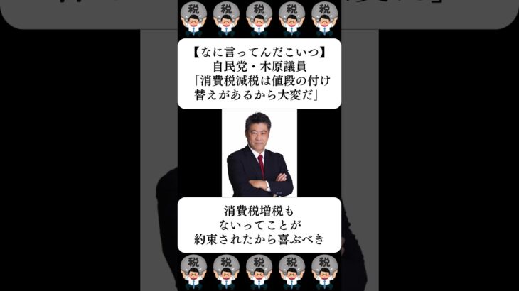 【なに言ってんだこいつ】自民党・木原議員「消費税減税は値段の付け替えがあるから大変だ」…に対する世間の反応