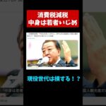 消費税減税中身は若者いじめ？