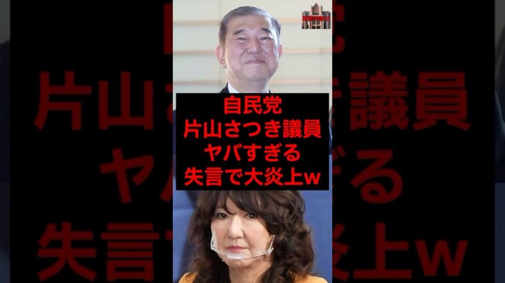 自民党片山さつき議員、ヤバすぎる失言で大炎上w #税金 #政治 #自民党 #財務省 #石破 #片山さつき