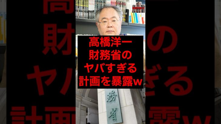 高橋洋一、財務省のヤバすぎる計画を暴露w #税金 #政治 #自民党 #石破 #財務省 #財務省解体デモ #高橋洋一