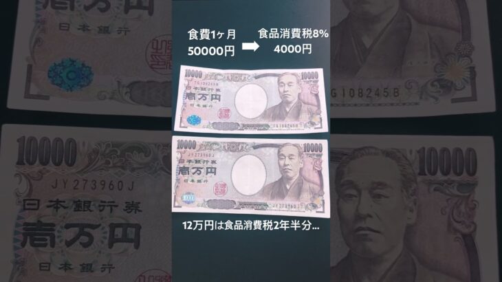 【2万円給付】食品消費税何年分か計算してみました #物価高 #消費税