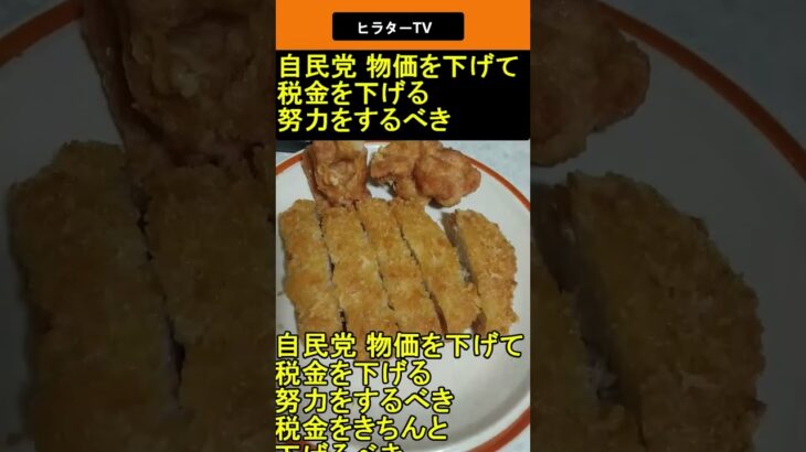 自民党 物価を下げて税金を下げる努力をするべき 2025.06.16 ヒラターTV ショート #shorts