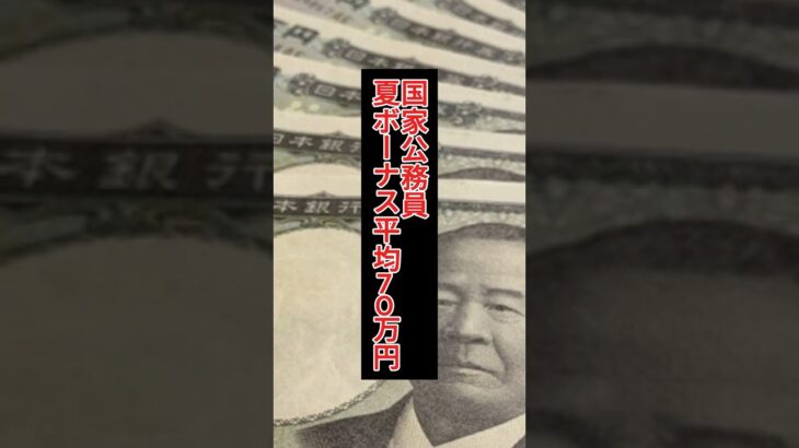 【税金で支給】国家公務員に夏のボーナス！首相は392万円！