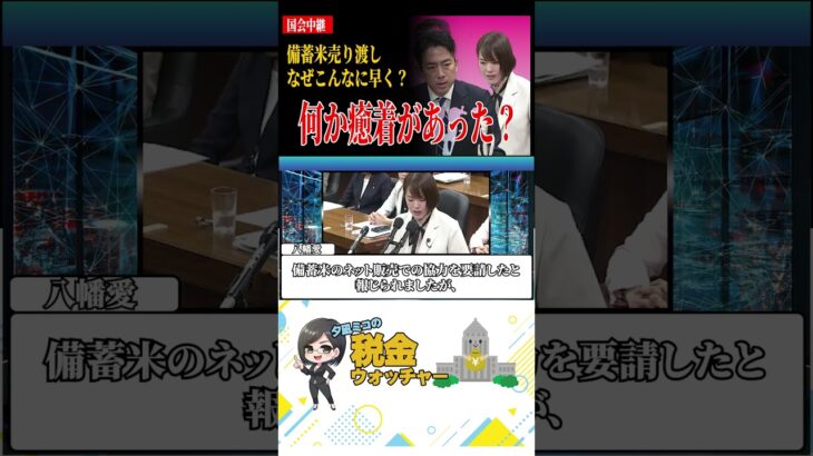 米の備蓄米問題に癒着が絡んでる！？#政治 #税金 #shorts
