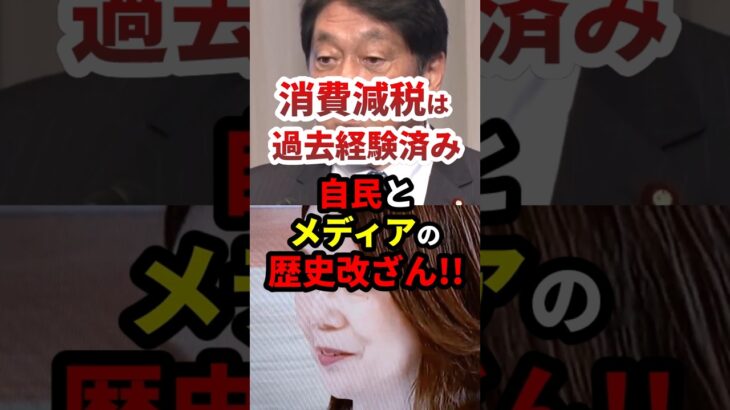 消費税減税は過去経験済み！自民とメディアの歴史改ざん #政治 #shorts