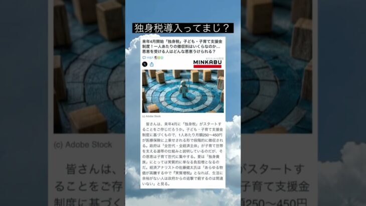独身税導入ってまじ？#独身税#おすすめ #twitter #税金