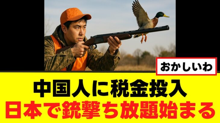中国人に税金投入、日本で銃撃ち放題始まる