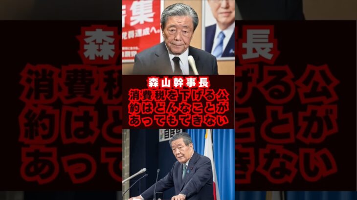 『消費税を下げる公約はどんな事があってもできない』#政治 #政治家 #国会 #農林水産省 #消費税  #森山幹事長