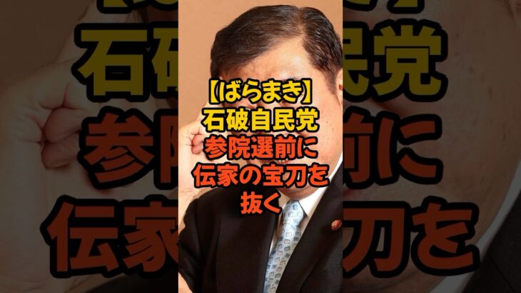 財源ないはずが給付金？選挙前だけ？#百姓一揆#石破総理 #自民党 #税金 #政治 #参院選