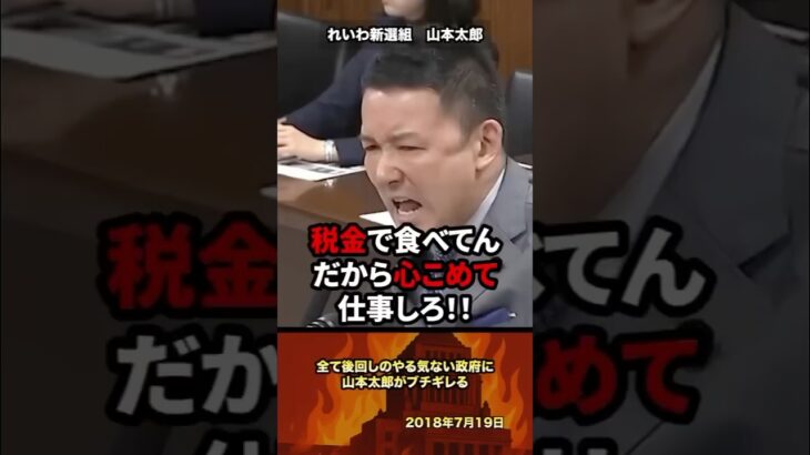 「税金で食べてんだから仕事しろ！」全て後回しでやる気のない政府に山本太郎がブチギレる #政治 #政治家 #山本太郎 #国会