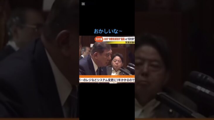 石破総理消費税ゼロを嫌がるため変な理由を言う