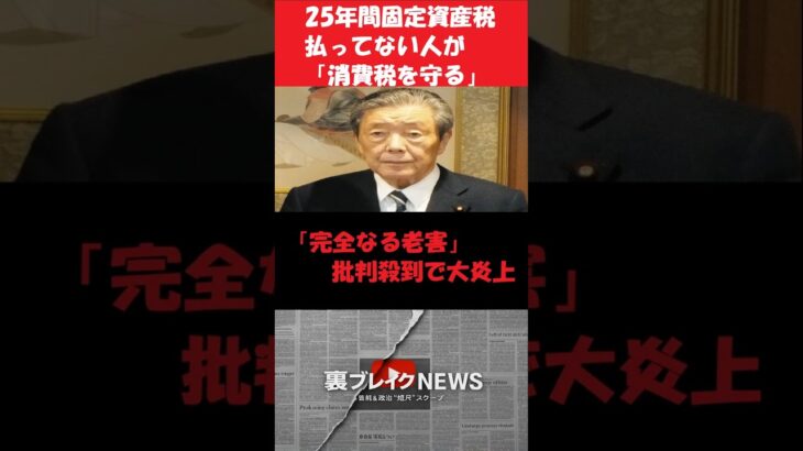 「消費税を守る」自民・森山裕幹事長の発言が大炎上 #政治 #自民党 #消費税 #税金