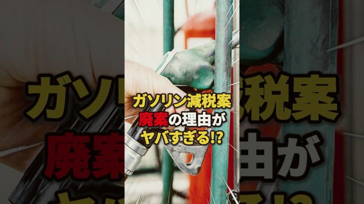 【衝撃】ガソリン減税案、廃案の理由がヤバすぎる!? #雑学 #ニュース #自民党 #税金