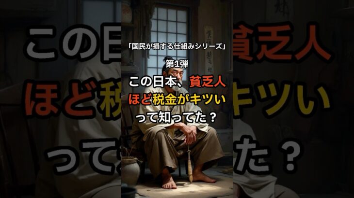 働くほど損する“逆進性”の正体#税金のカラクリ  #損する仕組み  #社会の不平等  #消費税の闇